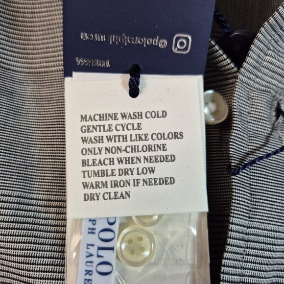 Polo Ralph Lauren Mens long sleeve Shirt Size M Classic Fit Gray Check (59) - Picture 4 of 9